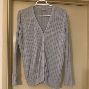 Gray cardigan